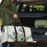 Polynesian Manta Ray Travel Bag Green Floral Turtle Tattoo - Polynesian Pride