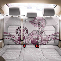 Polynesian Manta Ray Back Car Seat Cover Pink Floral Turtle Tattoo - Polynesian Pride