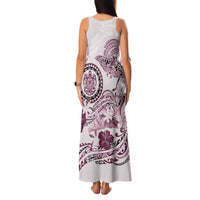 Polynesian Manta Ray Family Matching Tank Maxi Dress and Hawaiian Shirt Pink Floral Turtle Tattoo LT9 - Polynesian Pride