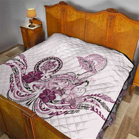 Polynesian Manta Ray Quilt Pink Floral Turtle Tattoo - Polynesian Pride