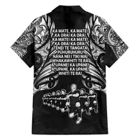 New Zealand Rugby Family Matching Off Shoulder Maxi Dress and Hawaiian Shirt Black Haka Dance With NZ Champions History LT9 - Polynesian Pride