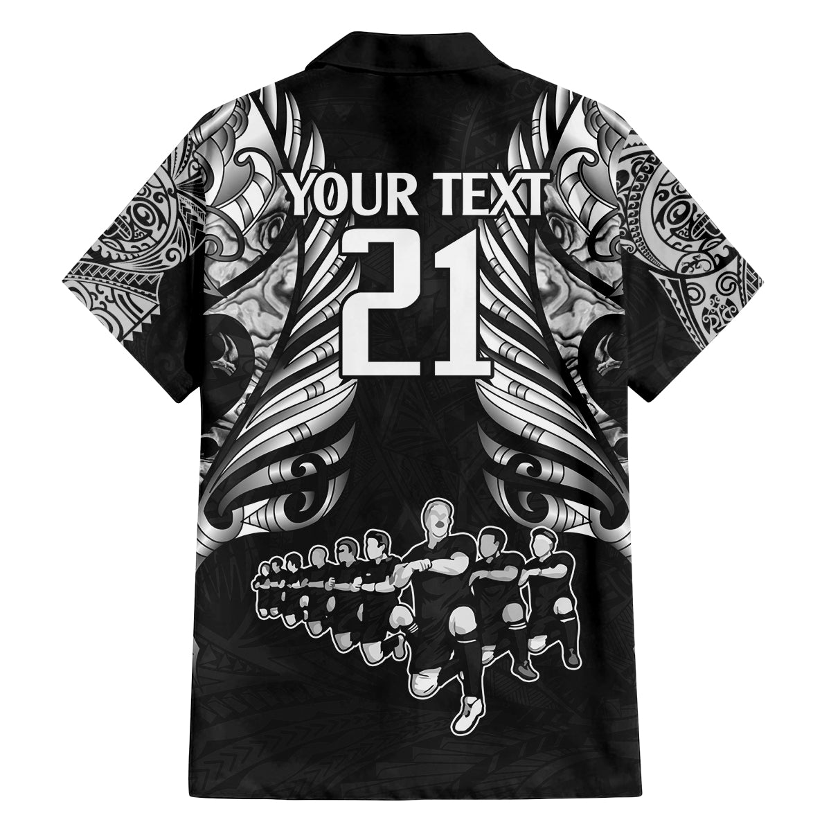 Custom New Zealand Rugby Family Matching Off Shoulder Short Dress and Hawaiian Shirt Black Haka Dance With NZ Champions History LT9 - Polynesian Pride