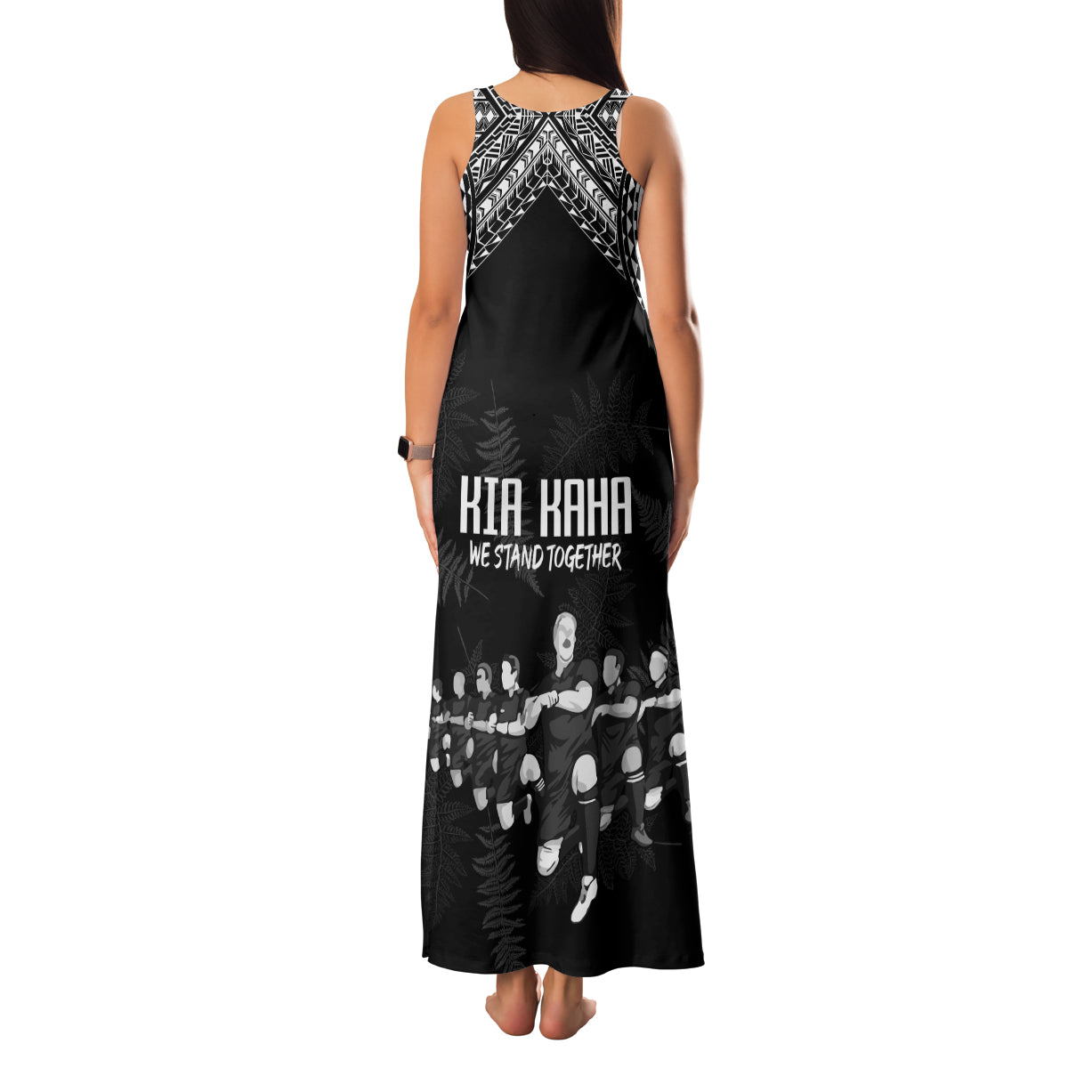 NZ Rugby Family Matching Tank Maxi Dress and Hawaiian Shirt Kapa Opango Maori Haka With Years of The All Black Champions LT9 - Polynesian Pride