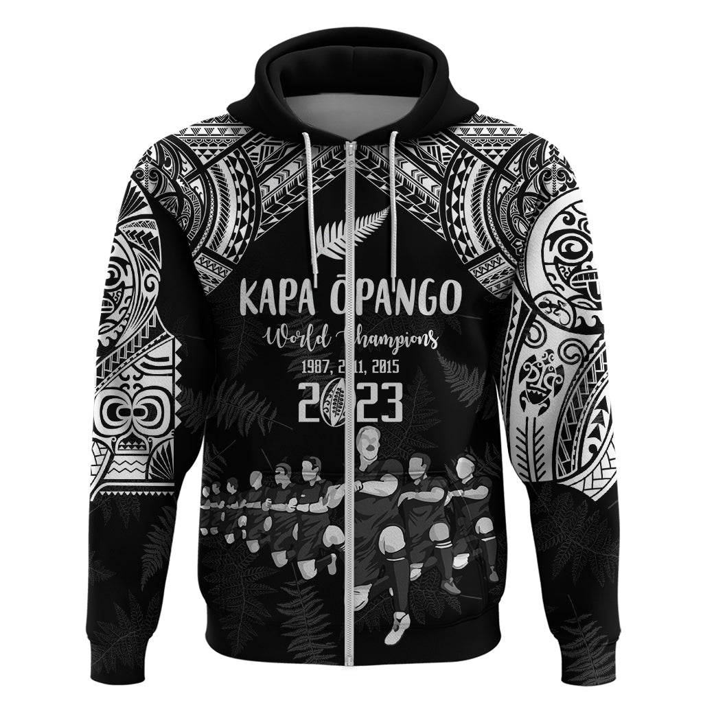 NZ Rugby Hoodie Kapa Opango Maori Haka With Years of The All Black Champions LT9 - Polynesian Pride