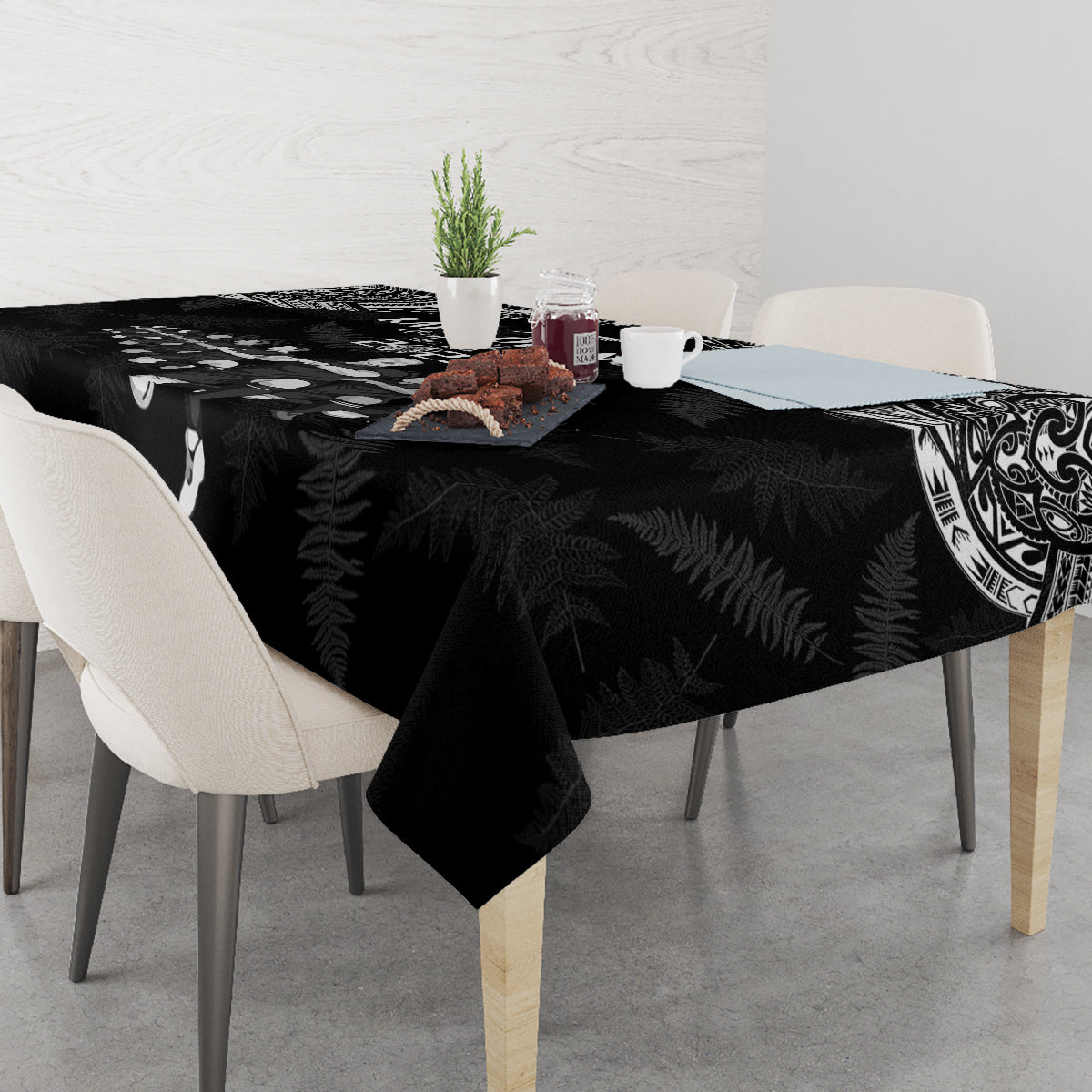 NZ Rugby Tablecloth Kapa Opango Maori Haka With Years of The All Black Champions LT9 - Polynesian Pride