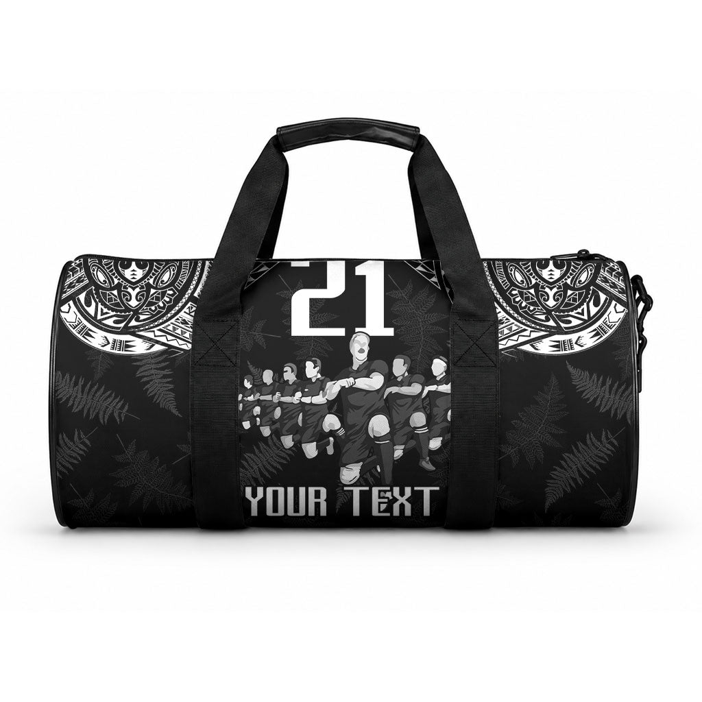 Custom NZ Rugby Duffle Bag Kapa Opango Maori Haka With Years of The All Black Champions LT9 One size Black - Polynesian Pride