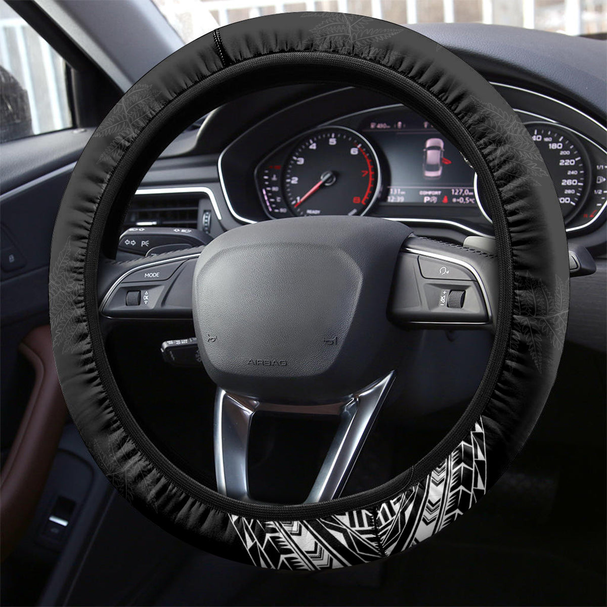 NZ Rugby Steering Wheel Cover Kapa Opango Maori Haka With Years of The All Black Champions LT9 - Polynesian Pride
