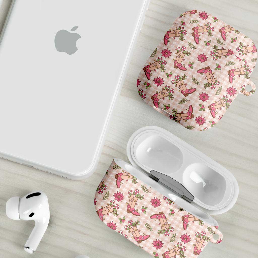 Beige Paniolo Palaka Hawaiian Cowgirl Christmas AirPods Case - Polynesian Pride