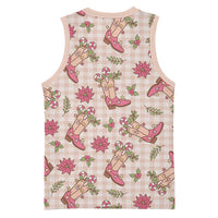 Beige Paniolo Palaka Hawaiian Cowgirl Christmas Basketball Jersey LT9 - Polynesian Pride