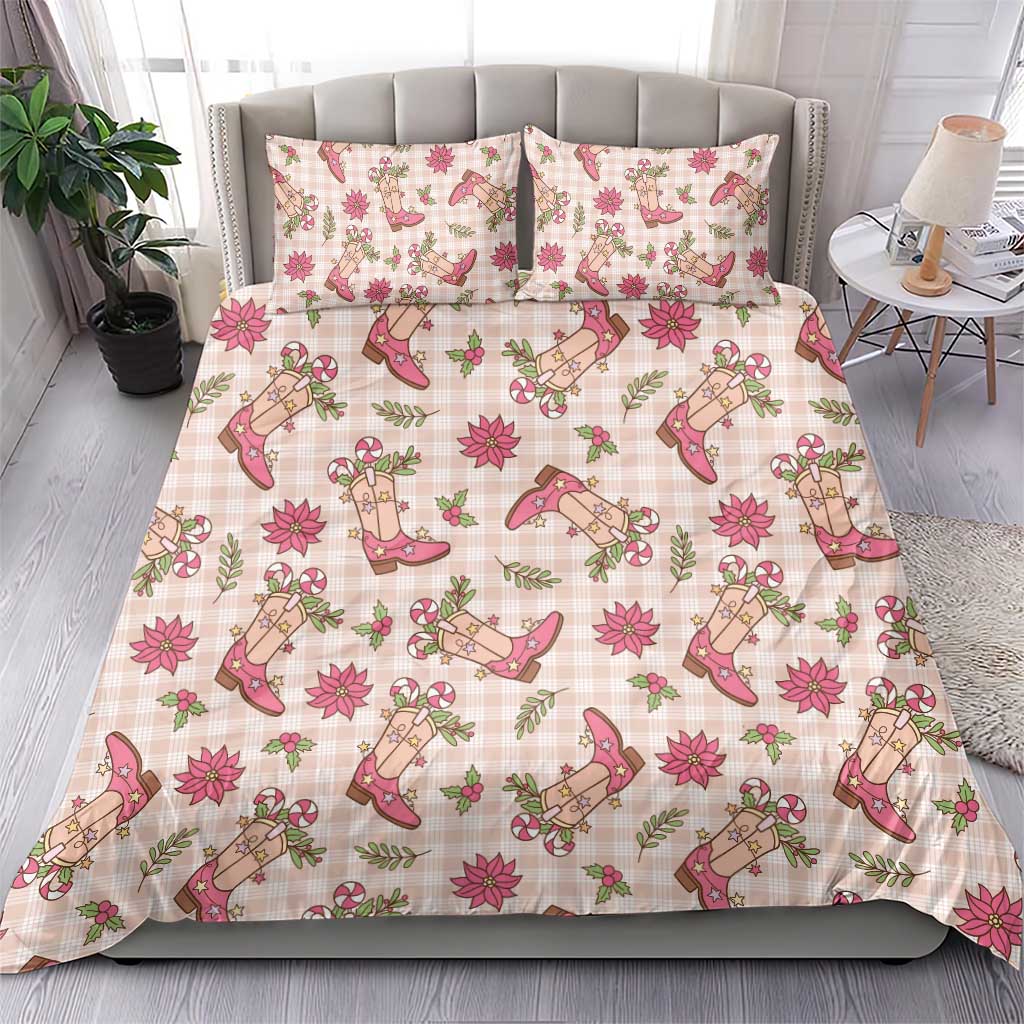 Beige Paniolo Palaka Hawaiian Cowgirl Christmas Bedding Set LT9 - Polynesian Pride