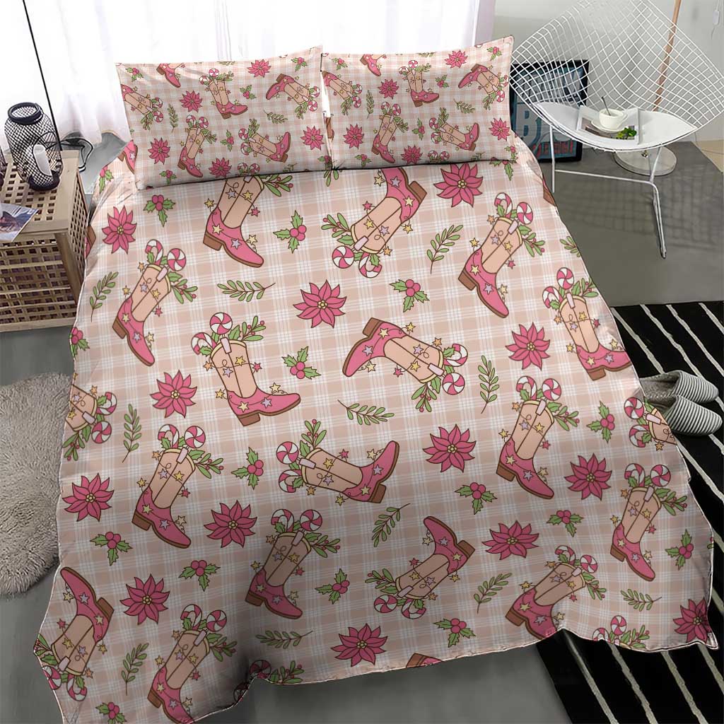 Beige Paniolo Palaka Hawaiian Cowgirl Christmas Bedding Set LT9 - Polynesian Pride