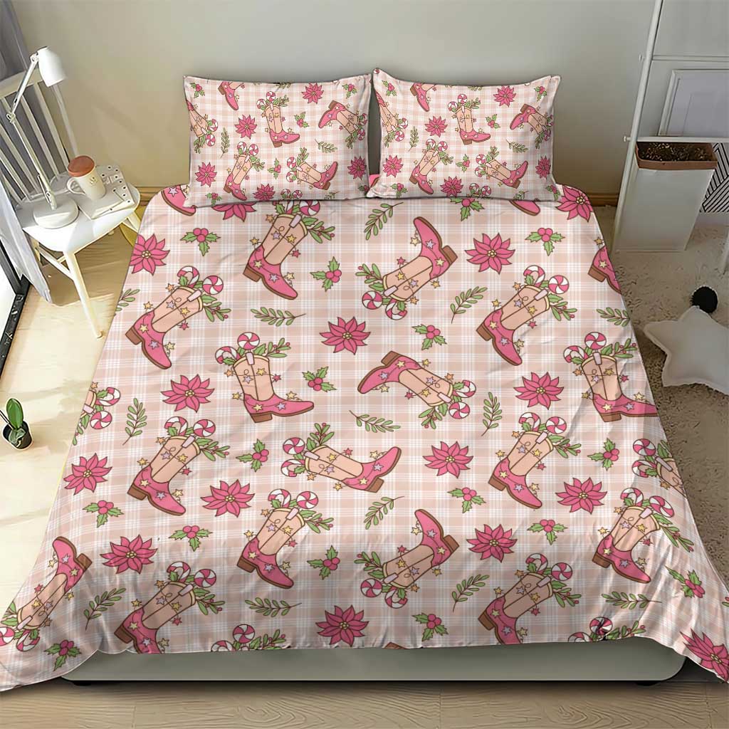 Beige Paniolo Palaka Hawaiian Cowgirl Christmas Bedding Set LT9 - Polynesian Pride