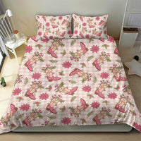 Beige Paniolo Palaka Hawaiian Cowgirl Christmas Bedding Set LT9 - Polynesian Pride