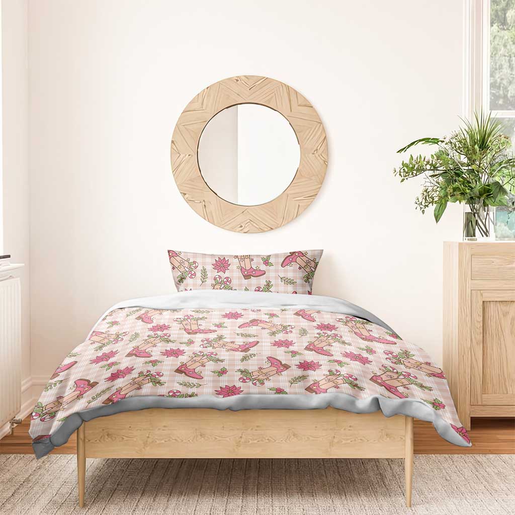 Beige Paniolo Palaka Hawaiian Cowgirl Christmas Bedding Set LT9 - Polynesian Pride