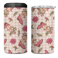 Beige Paniolo Palaka Hawaiian Cowgirl Christmas 4 in 1 Can Cooler Tumbler LT9 One Size: 16 oz Beige - Polynesian Pride