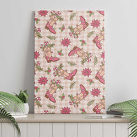 Beige Paniolo Palaka Hawaiian Cowgirl Christmas Canvas Wall Art LT9 - Polynesian Pride