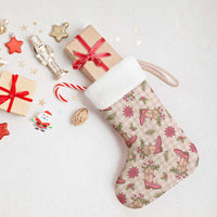 Beige Paniolo Palaka Hawaiian Cowgirl Christmas Stocking LT9 - Polynesian Pride