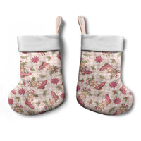 Beige Paniolo Palaka Hawaiian Cowgirl Christmas Stocking LT9 - Polynesian Pride