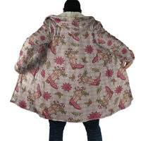 Beige Paniolo Palaka Hawaiian Cowgirl Christmas Cloak - Polynesian Pride