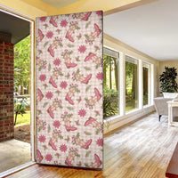 Beige Paniolo Palaka Hawaiian Cowgirl Christmas Door Cover LT9 - Polynesian Pride