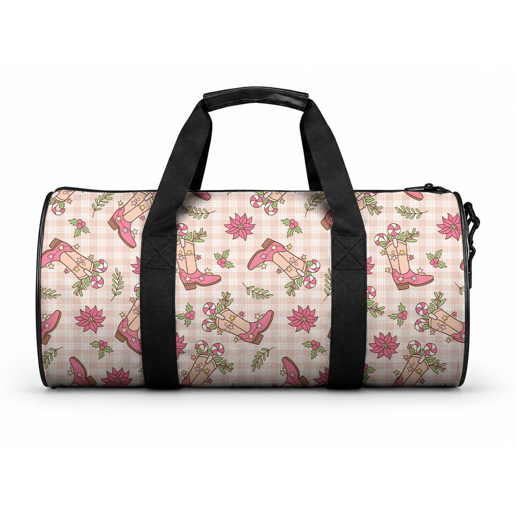 Beige Paniolo Palaka Hawaiian Cowgirl Christmas Duffle Bag LT9 One size Beige - Polynesian Pride