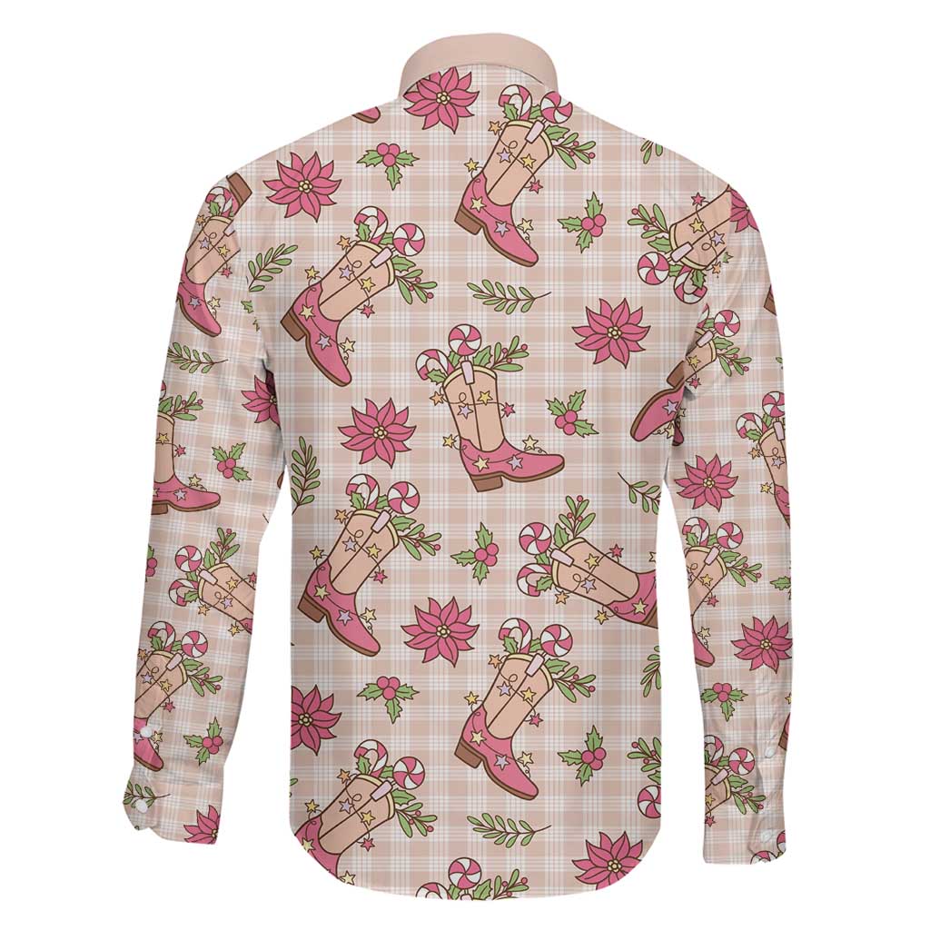 Beige Paniolo Palaka Hawaiian Cowgirl Christmas Family Matching Puletasi and Hawaiian Shirt LT9 - Polynesian Pride