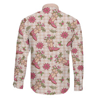 Beige Paniolo Palaka Hawaiian Cowgirl Christmas Family Matching Puletasi and Hawaiian Shirt LT9 - Polynesian Pride