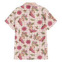 Beige Paniolo Palaka Hawaiian Cowgirl Christmas Family Matching Tank Maxi Dress and Hawaiian Shirt LT9 - Polynesian Pride