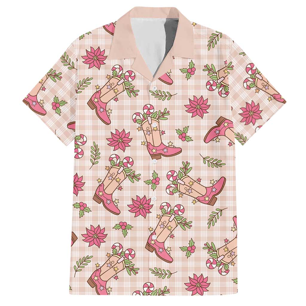 Beige Paniolo Palaka Hawaiian Cowgirl Christmas Hawaiian Shirt LT9 Beige - Polynesian Pride
