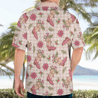 Beige Paniolo Palaka Hawaiian Cowgirl Christmas Hawaiian Shirt LT9 - Polynesian Pride