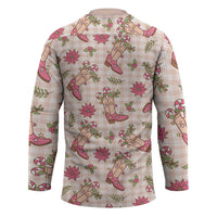 Beige Paniolo Palaka Hawaiian Cowgirl Christmas Hockey Jersey LT9 - Polynesian Pride