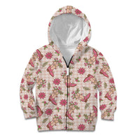 Beige Paniolo Palaka Hawaiian Cowgirl Christmas Kid Hoodie - Polynesian Pride