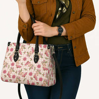 Beige Paniolo Palaka Hawaiian Cowgirl Christmas Leather Bag - Polynesian Pride