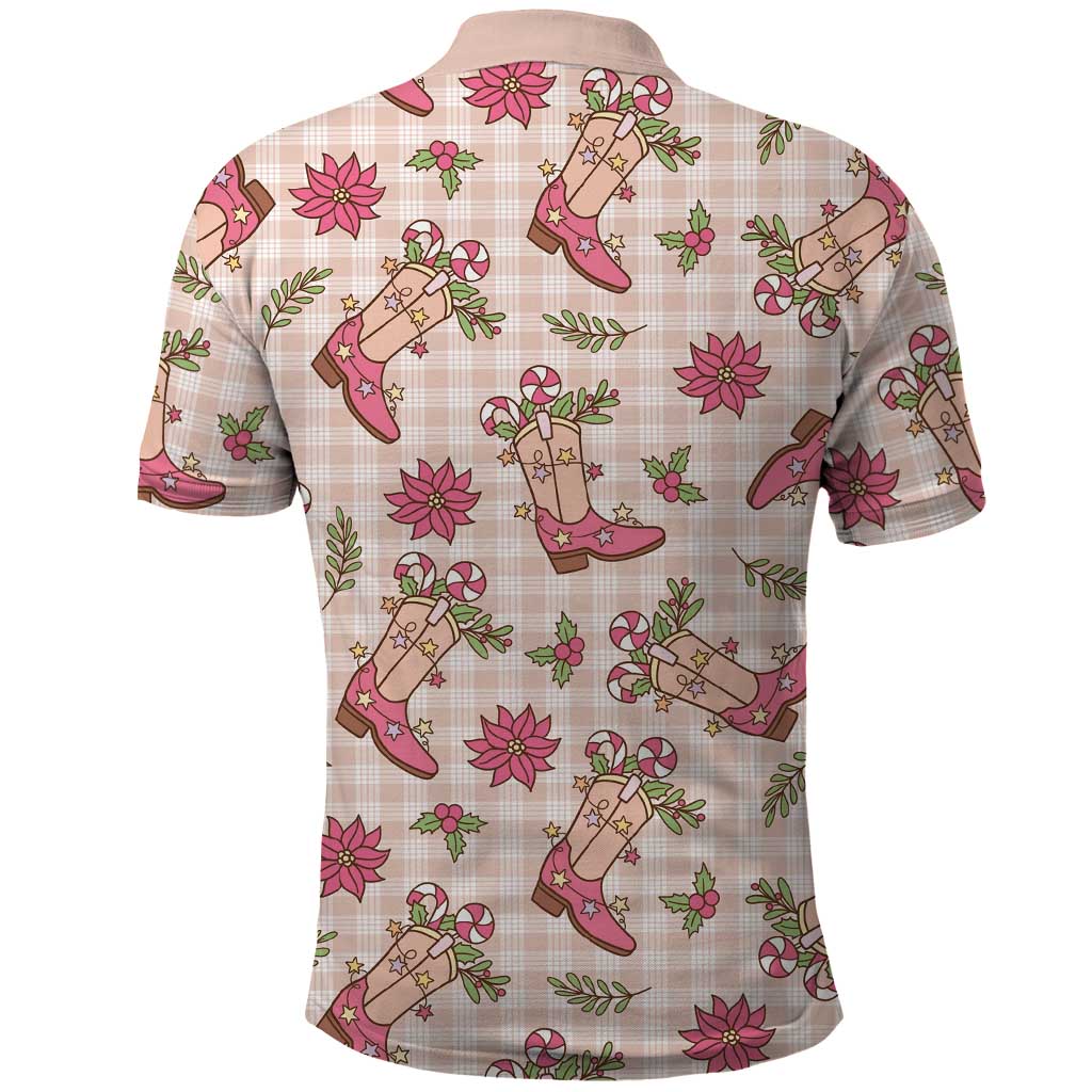 Beige Paniolo Palaka Hawaiian Cowgirl Christmas Polo Shirt LT9 - Polynesian Pride