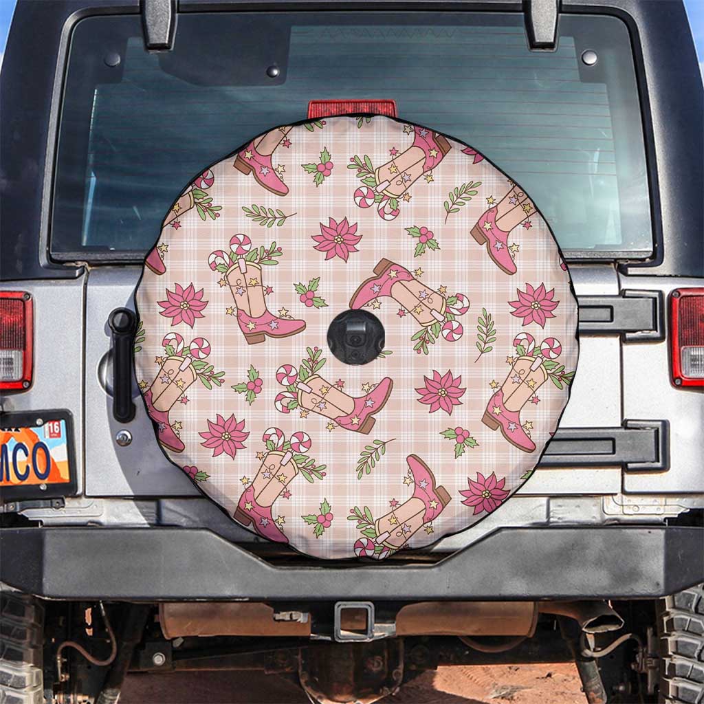 Beige Paniolo Palaka Hawaiian Cowgirl Christmas Spare Tire Cover LT9 Beige - Polynesian Pride