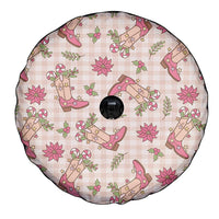 Beige Paniolo Palaka Hawaiian Cowgirl Christmas Spare Tire Cover LT9 - Polynesian Pride