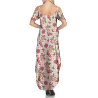 Beige Paniolo Palaka Hawaiian Cowgirl Christmas Summer Maxi Dress LT9 - Polynesian Pride