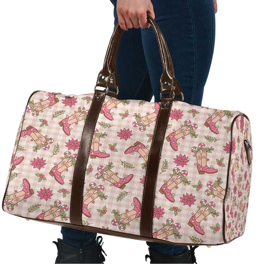 Beige Paniolo Palaka Hawaiian Cowgirl Christmas Travel Bag - Polynesian Pride