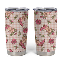 Beige Paniolo Palaka Hawaiian Cowgirl Christmas Tumbler Cup LT9 Beige - Polynesian Pride