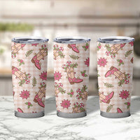 Beige Paniolo Palaka Hawaiian Cowgirl Christmas Tumbler Cup LT9 - Polynesian Pride