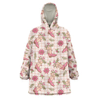 Beige Paniolo Palaka Hawaiian Cowgirl Christmas Wearable Blanket Hoodie LT9 One Size Beige - Polynesian Pride