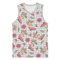 Gray Paniolo Palaka Hawaiian Cowgirl Christmas Basketball Jersey LT9 Unisex Gray - Polynesian Pride