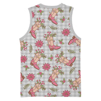 Gray Paniolo Palaka Hawaiian Cowgirl Christmas Basketball Jersey LT9 - Polynesian Pride