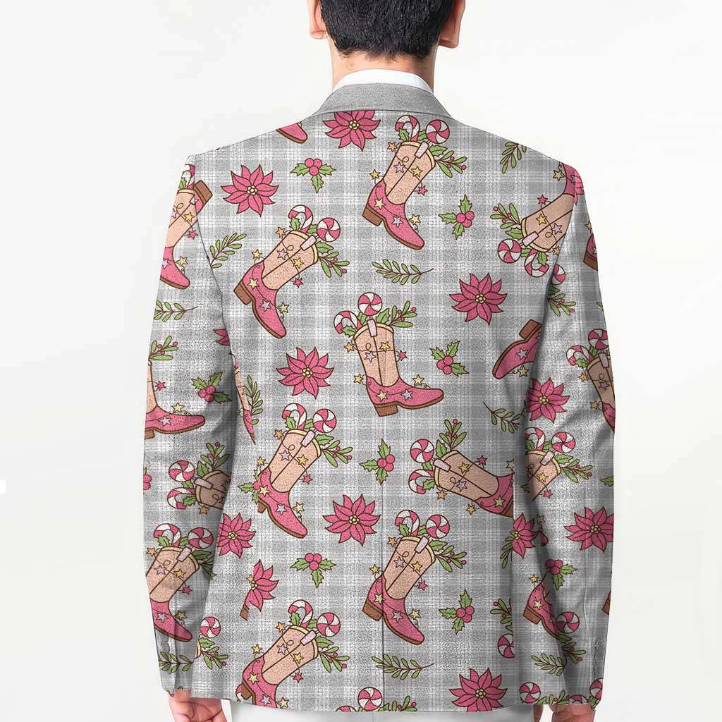 Gray Paniolo Palaka Hawaiian Cowgirl Christmas Blazer - Polynesian Pride