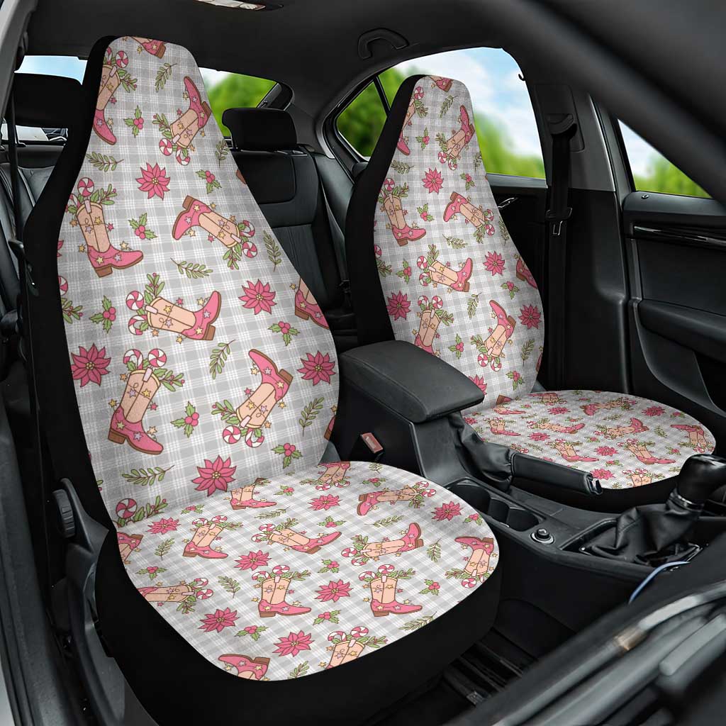 Gray Paniolo Palaka Hawaiian Cowgirl Christmas Car Seat Cover LT9 One Size Gray - Polynesian Pride