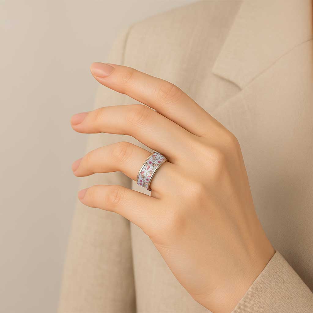 Gray Paniolo Palaka Hawaiian Cowgirl Christmas Classic Ring LT9 - Polynesian Pride
