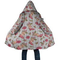 Gray Paniolo Palaka Hawaiian Cowgirl Christmas Cloak - Polynesian Pride
