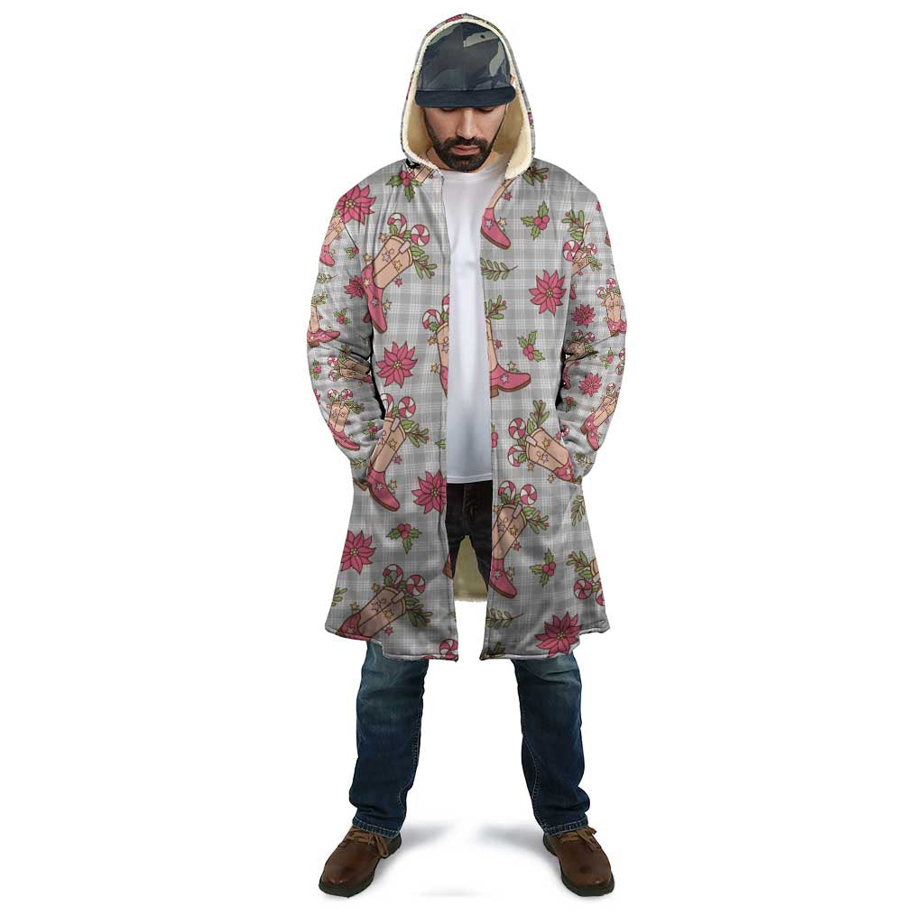 Gray Paniolo Palaka Hawaiian Cowgirl Christmas Cloak - Polynesian Pride