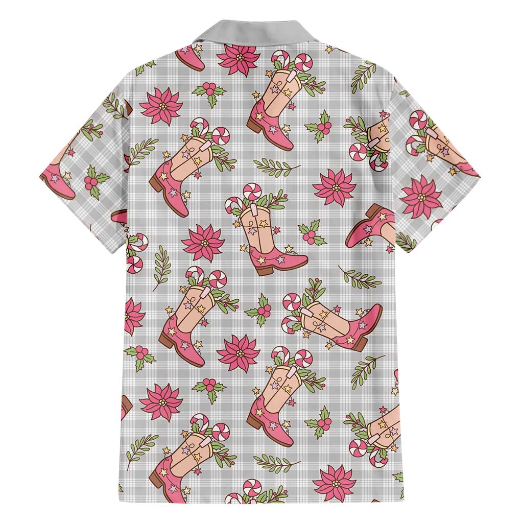 Gray Paniolo Palaka Hawaiian Cowgirl Christmas Hawaiian Shirt LT9 - Polynesian Pride