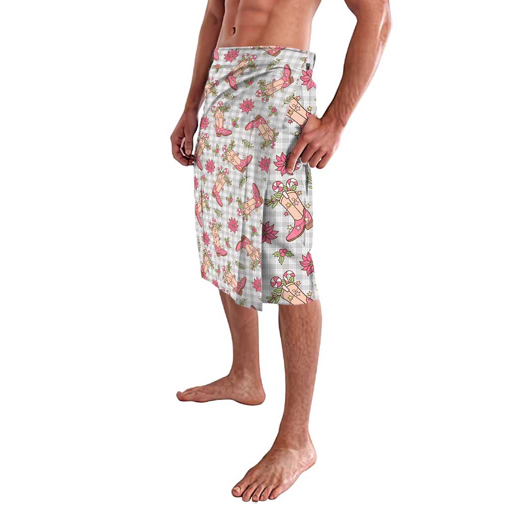 Gray Paniolo Palaka Hawaiian Cowgirl Christmas Lavalava - Polynesian Pride